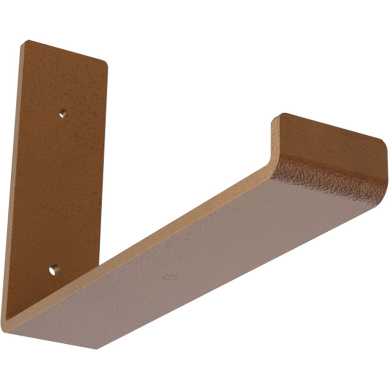 Support de tablette en acier, Cuivre martelé, H 5 po x l 2 po x P 10 po
