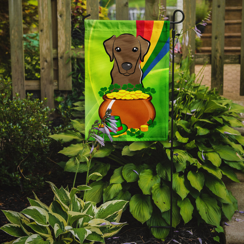 Drapeau de jardin Arella St. Patrick's, Labrador (chocolat)
