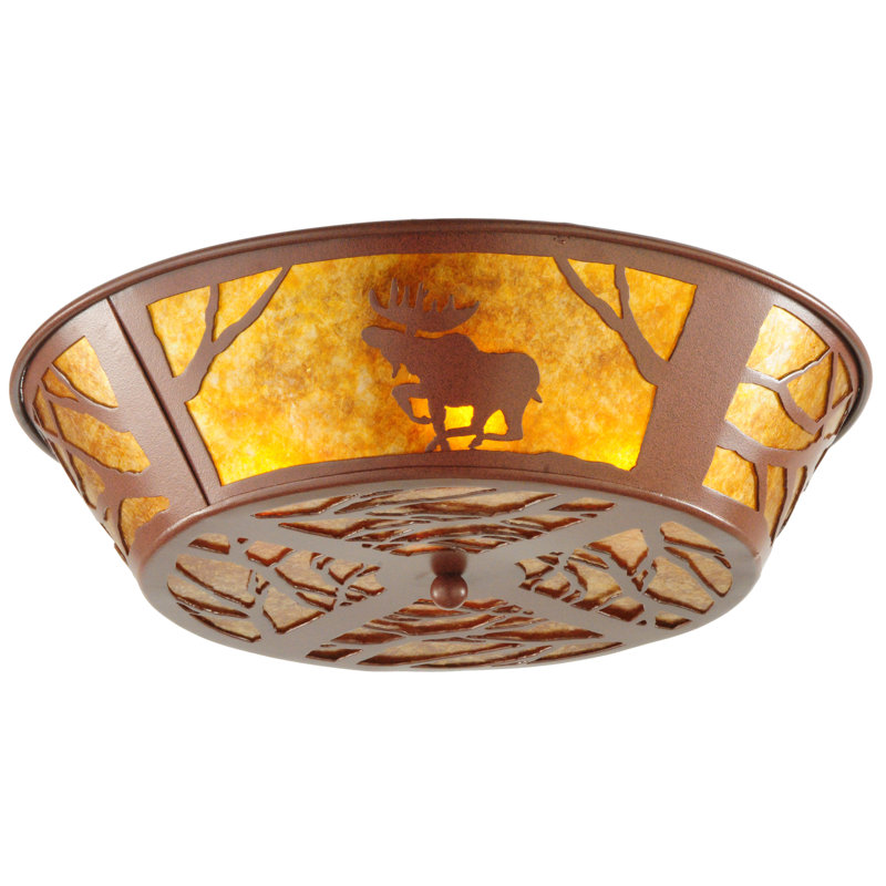 Rustic Lodge 4 - Light Semi Flush Mount
