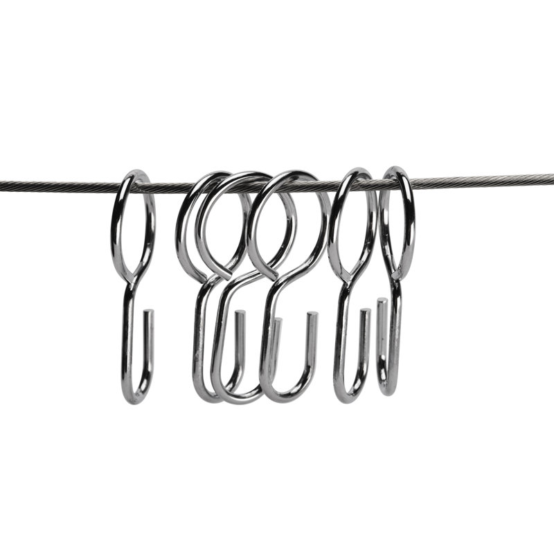 Ultra-Slim 118'' Chrome Stainless Steel Shower Curtain Cable