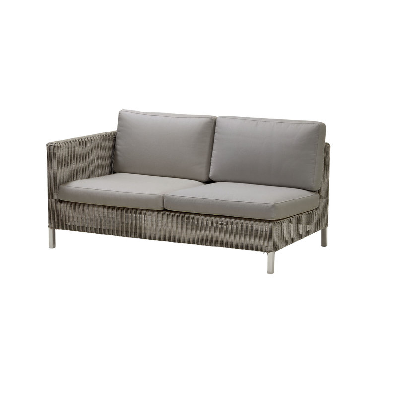 Connect Left Facing Outdoor Wicker Patio Sectional with Cushions
