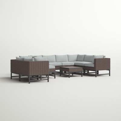Hesse 7 - Person Modular Patio Conversation Set with Cushions