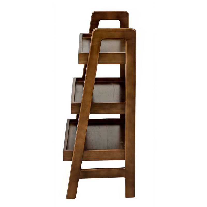 3 Tier Small Ladder Bookshelf, Freestanding Ladder Shelf With Open Storage For Living Room,Study, Home Office