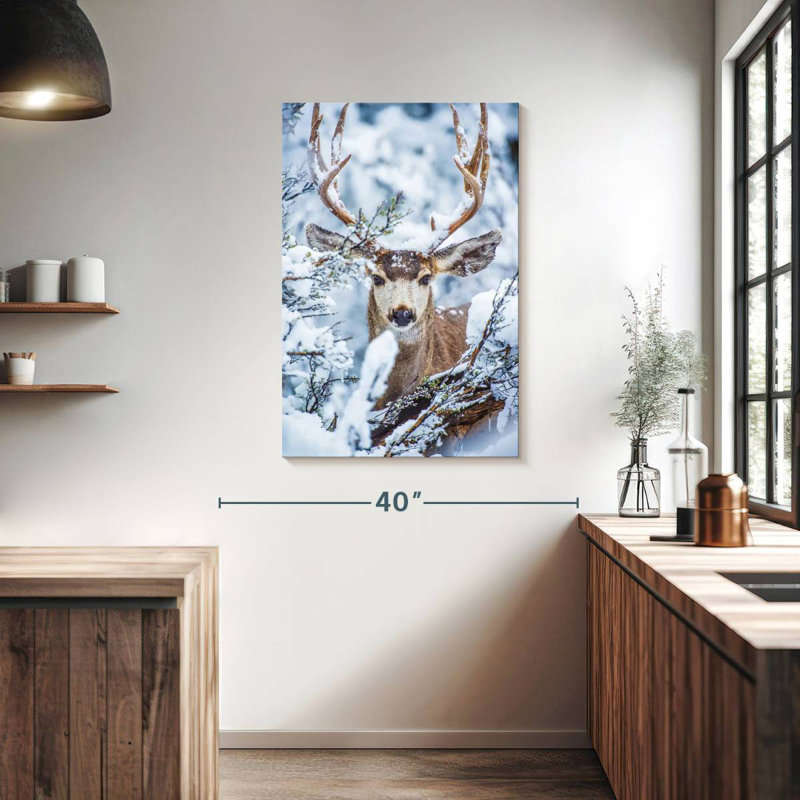 Brampt Winter Mule Deer, 39" H x 26" W