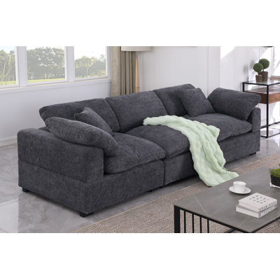 Upholstered Chenille Cloud Sofa Modular Couch