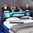 Bed Frame With Storage Headboard No Box Spring Needed-144257104