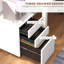  File Cabinet with Lock Hanging Bar for Letter A4 Legal Size White-114489602