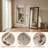 Irregular Wavy Full Length Mirror with Flannel Wrapped Frame-1980816783-1980816781