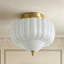 Plafonnier semi-encastré Milk Glass-580858445