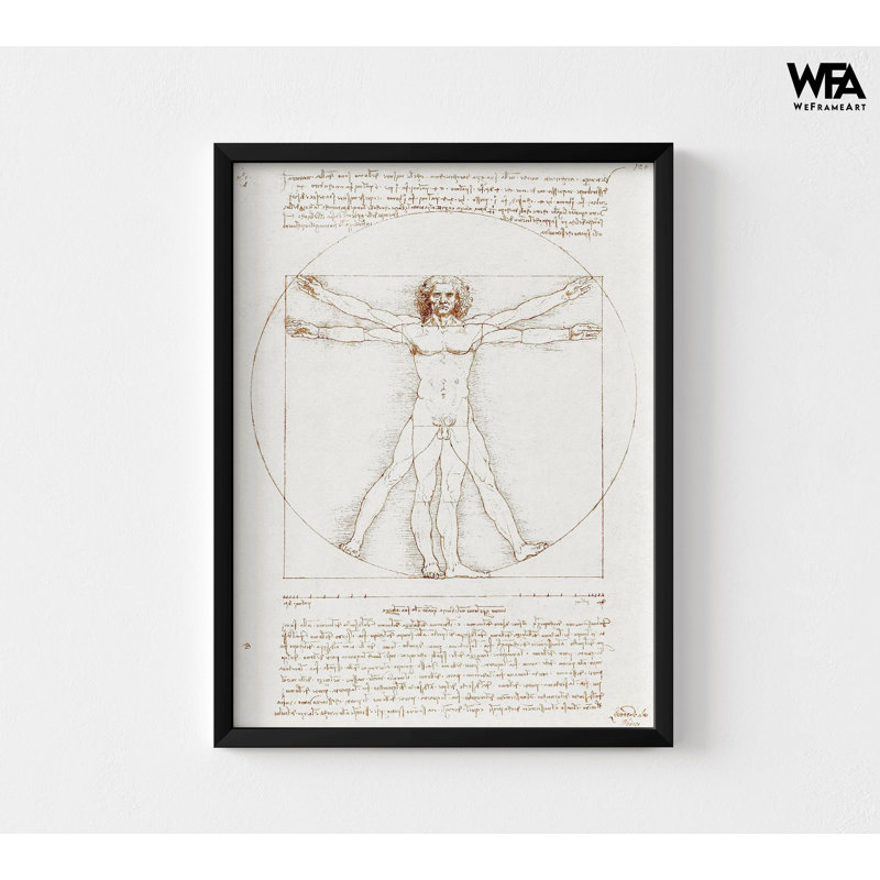 Affiche de Vitruvian, Noir, noir, noir, noir, Reproduction encadrée sans passe-partout, H 24 po x l 18 po