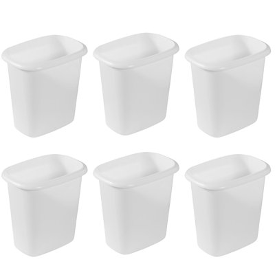 Plastic Open Waste Basket - 1.5 Gallons