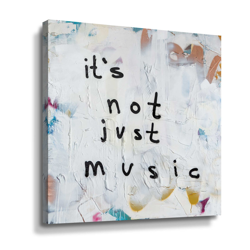 Not Just Music - reproduction d'art sur toile, H 10 po x l 10 po x P 2 po, Toile tendue