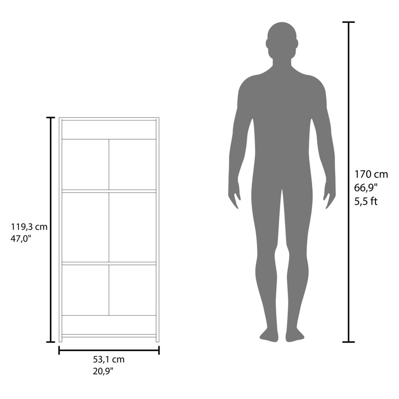 Stylish And Functional Bookcase With Three Shelves For Display And Storage, White