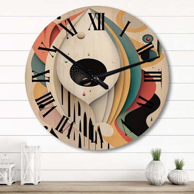 Horloge murale en bois surdimensionnée moderne