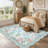 Area Rugs Washable Scalloped Area Rug Modern Living Room RugNon-Slip Carpet Accent for Entryway Bathroom Kitchen Bedroom-920381341-920381334