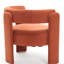 Fauteuil d'appoint orange moderne avec velours lisse, pieds réglables, structure pour le confort de la chambre à coucher, capacité de 300 livres,