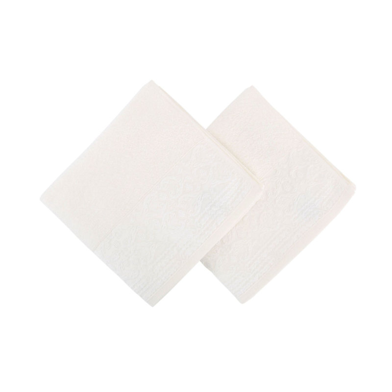 Ensemble de serviettes 2 pièces 100% coton Strathairn, Blanc