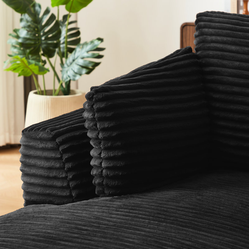 Chaise longue surdimensionnée en velours côtelé d'intérieur