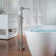 Lumen 1 Handle Floor Clawfoot Tub Faucet with Diverter