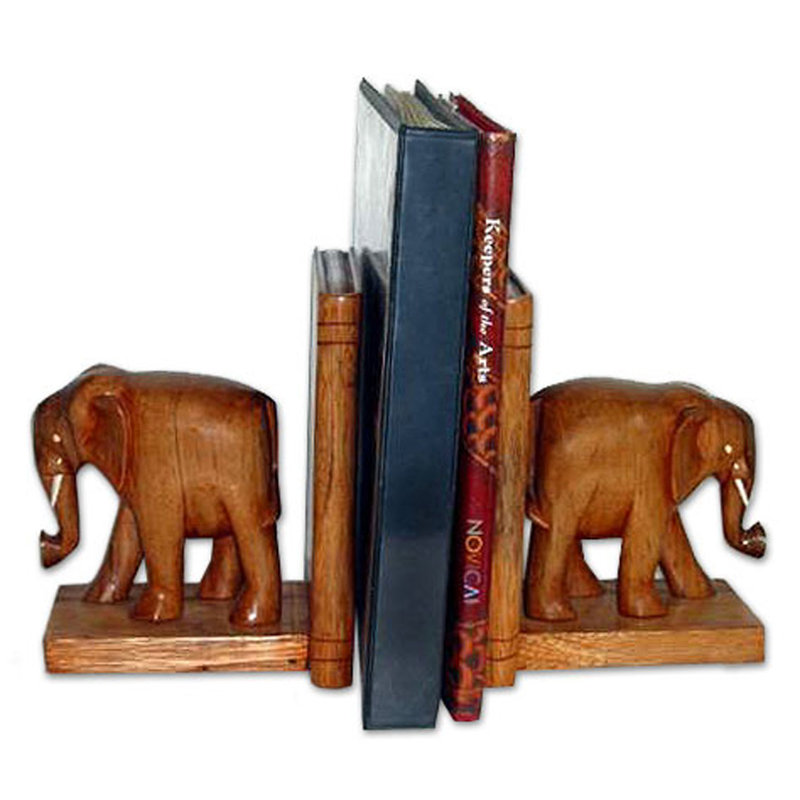 Eclectic Wood Bookend