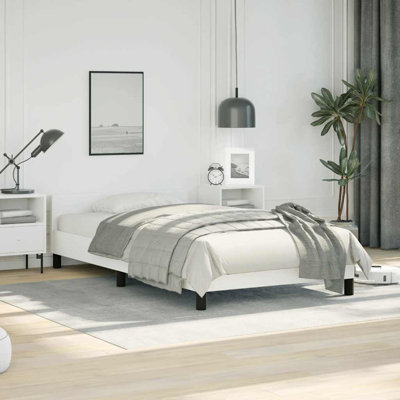 Singhai vidaXL Platform Bed Frame, Slats Support, No Mattress, Faux Leather