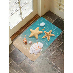 Tapis de bain Beach Starfish Seashell, 16 x 24