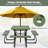 Biaca 8 - Person Patio Dining Set Umbrella Hole Included Square Table-1734205028