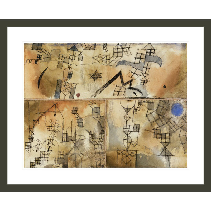 «Three-Part Composition» par Paul Klee - Estampe numérique encadrée, H 23,5 po x l 28,77 po