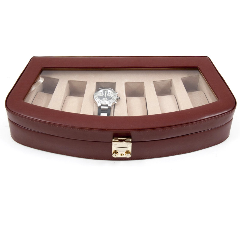 Leather Watch Box +, Brown Leather