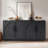  Curved Arch Four Door Sideboard Storage Cabinet with Adjustable Shelves-66505523