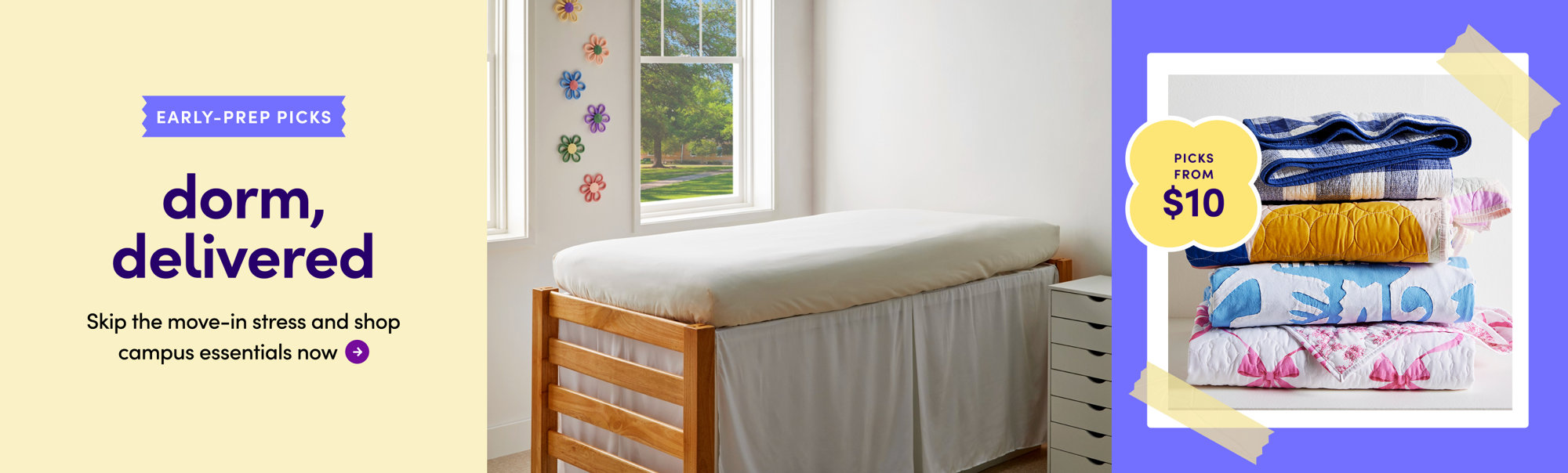 dorm, delivered