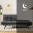 3-in-1 Convertible Futon Sofa Bed, Dual Armrest Styles, Heavy-Duty Compact Loveseat-1324285059