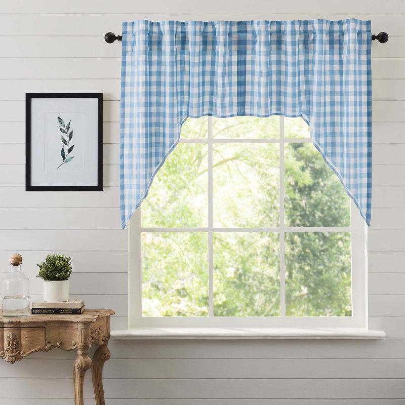 Cantonnière 72 po Annie, Bleu gris