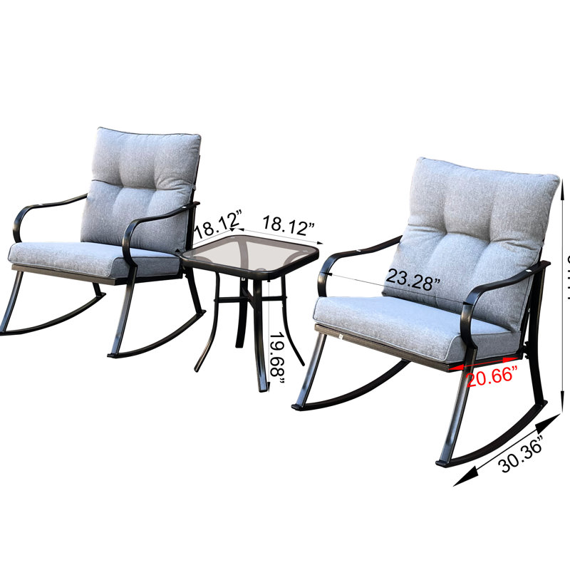 Medium Grey Outdoor Rocker - Chair And For Relaxed Moments Ergonomic In Comfort