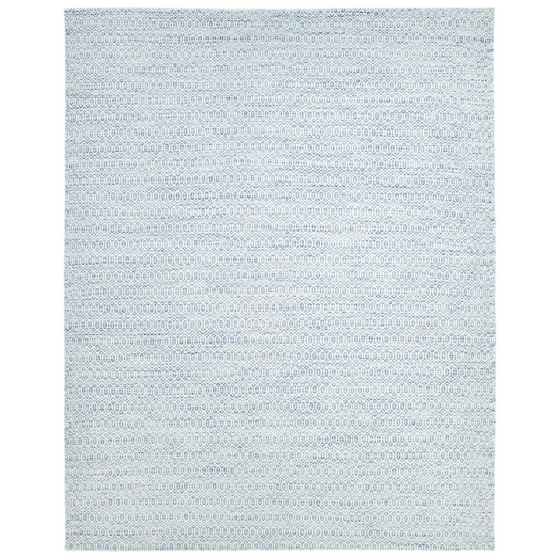Chatham Geometric Area Rug in Ivory/Blue, Rectangle 6' x 9'
