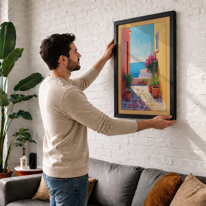 Mediterranean Light Coastal - Print, A3 - 42.0 x 29.7 cm, White