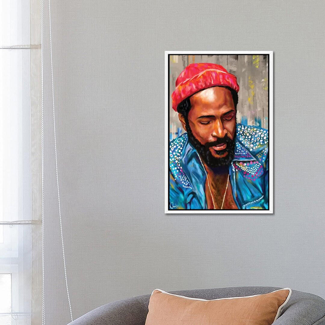 Leinwandbild - Grafikdruck „Marvin Gaye” von Crixtover Edwin