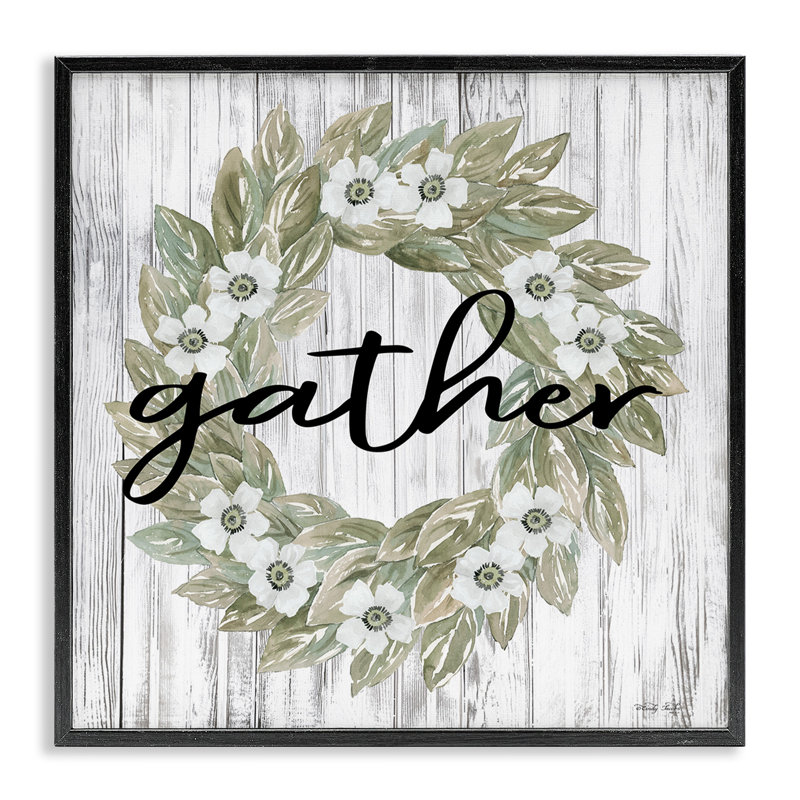«Gather Greenery», giclée par Cindy Jacobs, Giclée encadrée noir minuit, H 24 po x l 24 po