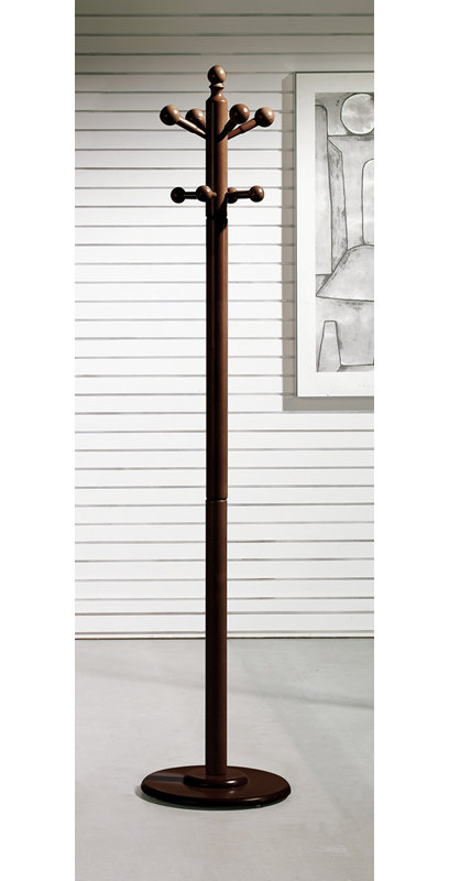 Waimes Freestanding 8 - Hook Coat Rack, Wenge