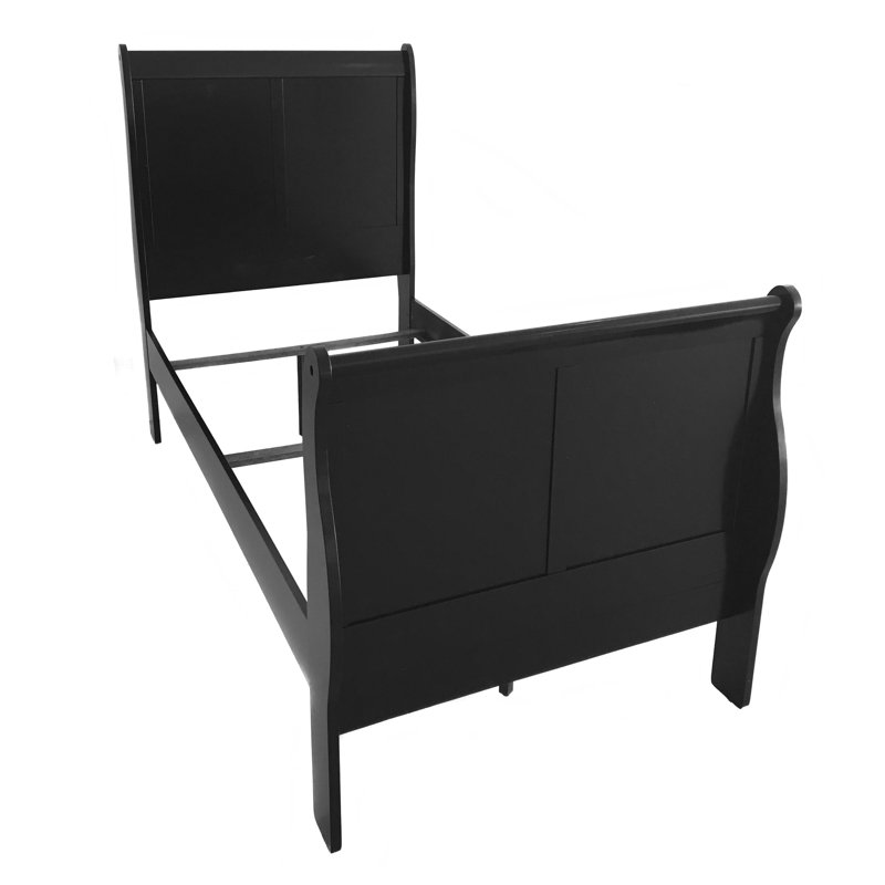 Lit-bateau Cavender, Double, Noir