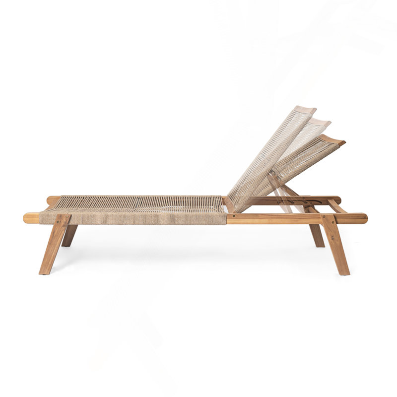 Chaise longue d'extérieur en corde (ensemble de 2)