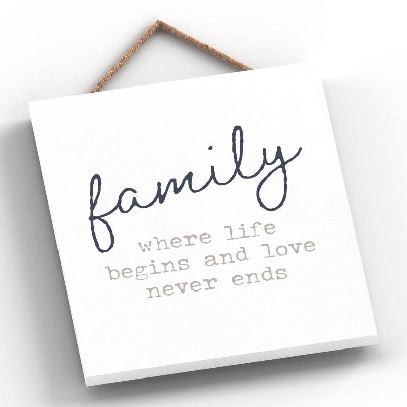Vivid Squid Wholesale Family Where Life Begins - No Frame Print on Wood