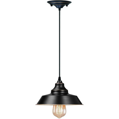 1 - Light Black Bowl Pendant