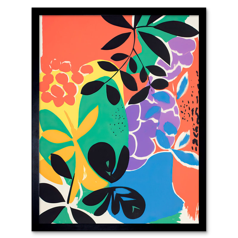 Adric Henri Matisse Inspired Plant Shapes Abstract - Single Picture Frame Print