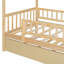 Lit simple en bois avec lit gigogne simple, noyer (VIEUX SKU: WF302178AAN)