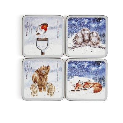 Classic Wrendale Designs, Winter Skies Coasters