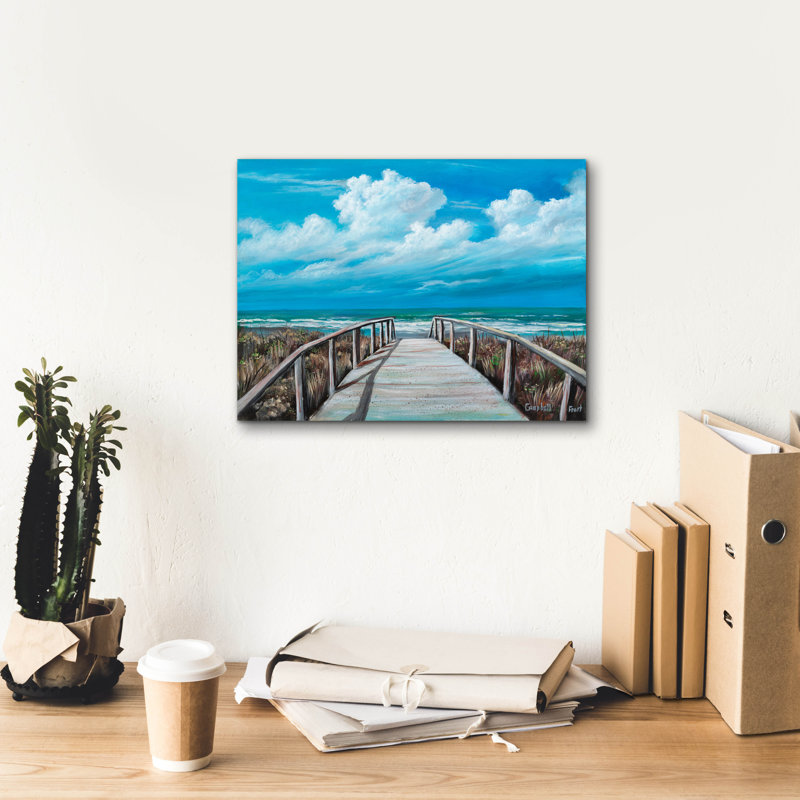  «Beach Pier» par Campbell Frost, art mural sur toile, 16 po x 12 po, H 12 po x l 16 po