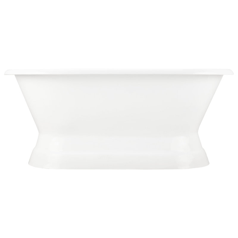Henley 60" Cast Iron Double-Ended Pedestal Tub with Rolled Rim
