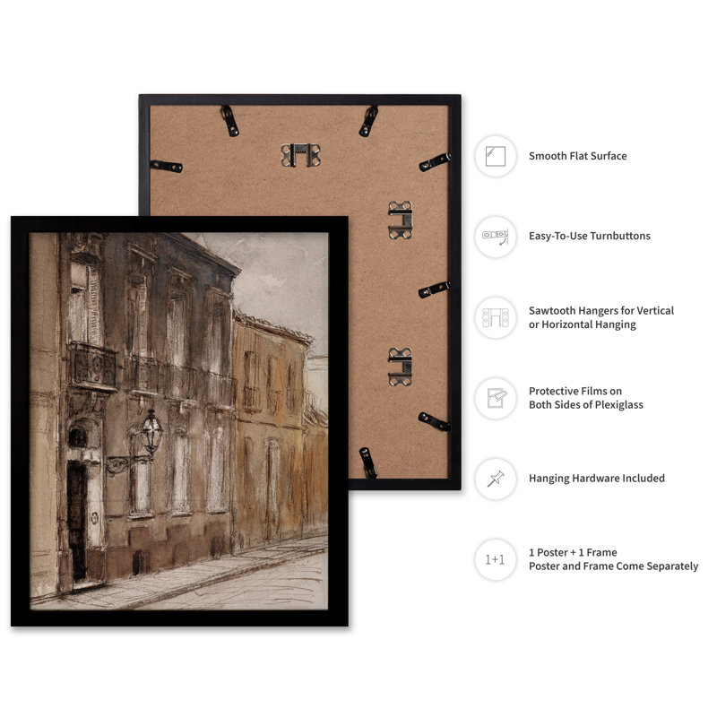 Rue Saint-Maur, Black Framed, Poster, 24"H x 32"W