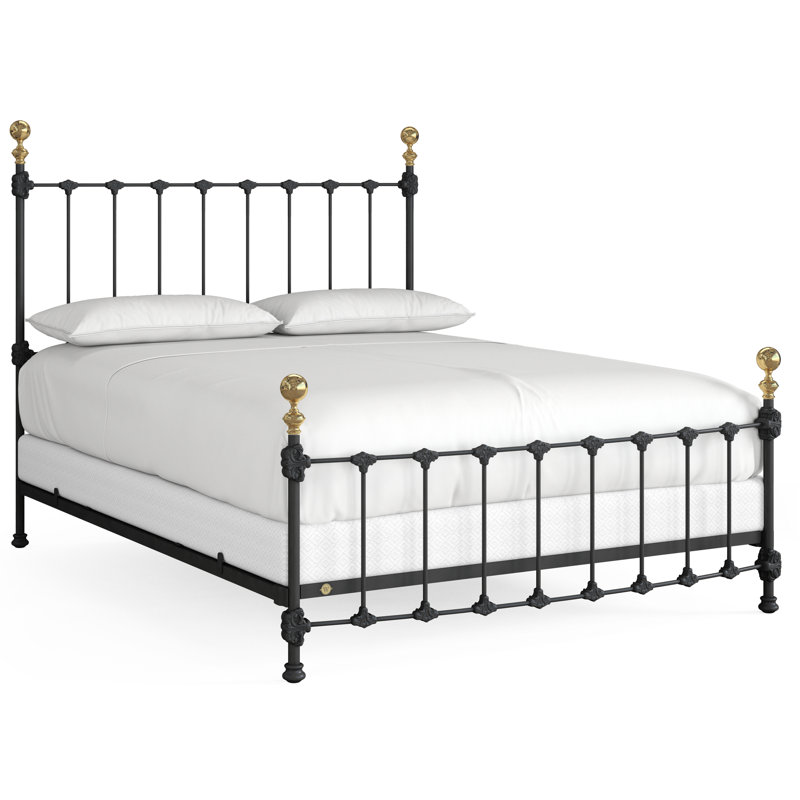 151 Palatial Bed | Complete Standard, California King, Gunmetal/Antique Gold